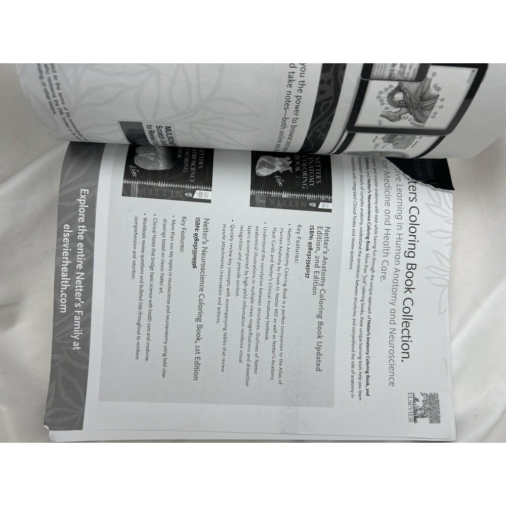 Netter’s Physiology Coloring Book Mulroney Myers 1st Ed 2021 Paperback - Picture 5 of 5